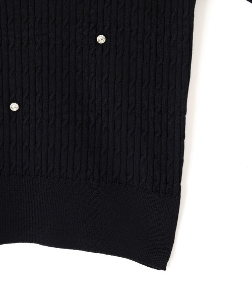 JILL by JILL STUART(ジルバイジルスチュアート)の「◇ミニケーブルハート刺繍ニット(ニット/セーター・レディース・ブラック/ブルー/ホワイト・FREE)」の4枚目の写真