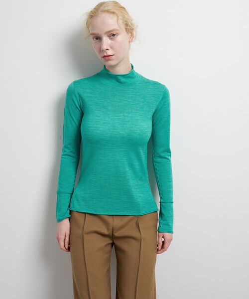 LANVIN en Bleu（ランバンオンブルー）の「アイレットハイネックニット（ニット/セーター・レディース・チャコールグレー/ブルー/ブルー系その他・38）」の7枚目の写真