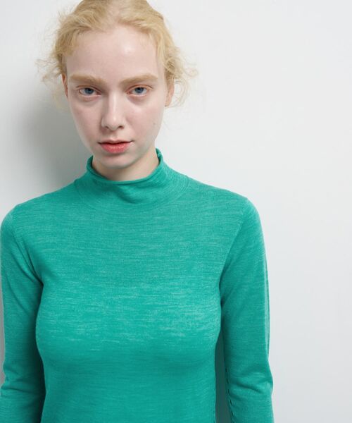 LANVIN en Bleu（ランバンオンブルー）の「アイレットハイネックニット（ニット/セーター・レディース・チャコールグレー/ブルー/ブルー系その他・38）」の10枚目の写真