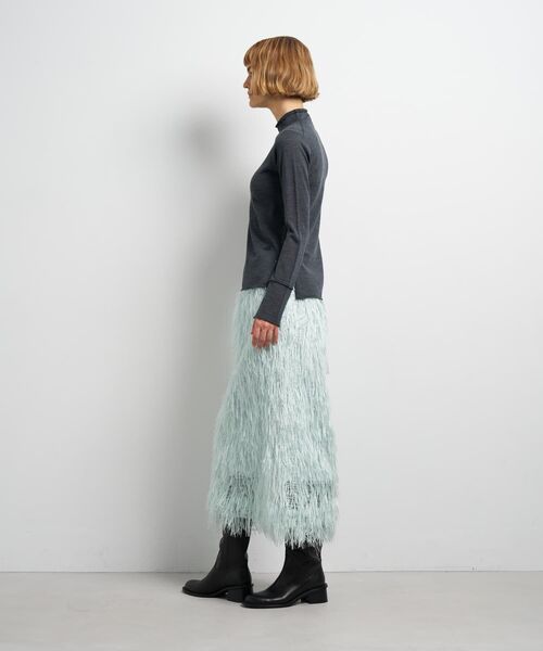 LANVIN en Bleu（ランバンオンブルー）の「アイレットハイネックニット（ニット/セーター・レディース・チャコールグレー/ブルー/ブルー系その他・38）」の13枚目の写真