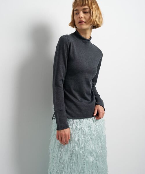 LANVIN en Bleu（ランバンオンブルー）の「アイレットハイネックニット（ニット/セーター・レディース・チャコールグレー/ブルー/ブルー系その他・38）」の15枚目の写真