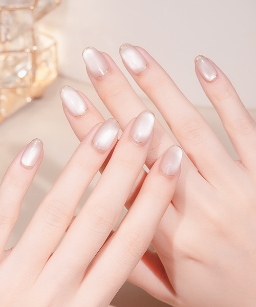 Anail（エーネイル）の「3D水光ネイルピンクグレージュマグネットゴールドミラーフレームオーバルネイルチップ⑦　夏ネイル（ネイルシール/ネイルチップ・レディース・ベージュ系その他/カーキ/ピンク/ナチュラル・LARGE/MEDIUM/SMALL）」の22枚目の写真