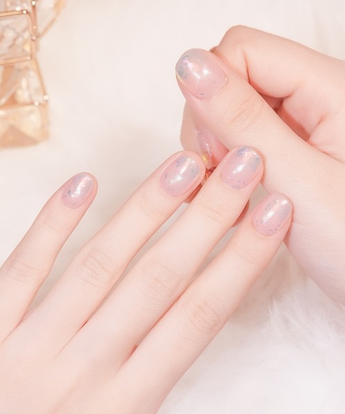 Anail（エーネイル）の「3D水光ネイルピンクグレージュマグネットゴールドミラーフレームオーバルネイルチップ⑦　夏ネイル（ネイルシール/ネイルチップ・レディース・ベージュ系その他/カーキ/ピンク/ナチュラル・LARGE/MEDIUM/SMALL）」の9枚目の写真