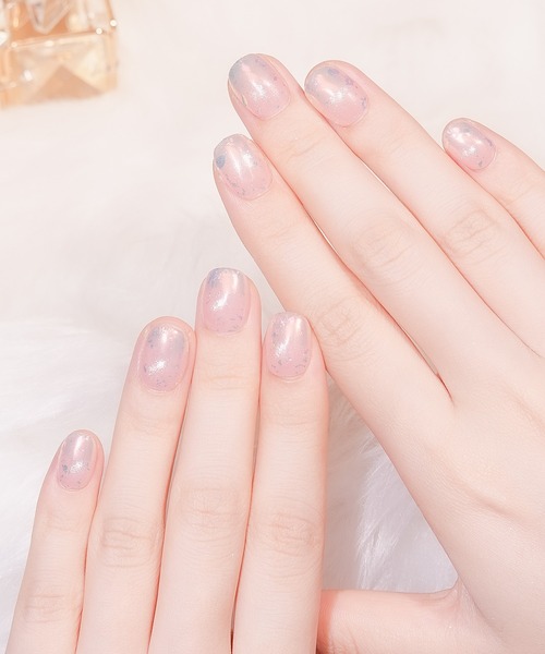 Anail（エーネイル）の「3D水光ネイルピンクグレージュマグネットゴールドミラーフレームオーバルネイルチップ⑦　夏ネイル（ネイルシール/ネイルチップ・レディース・ベージュ系その他/カーキ/ピンク/ナチュラル・LARGE/MEDIUM/SMALL）」の10枚目の写真