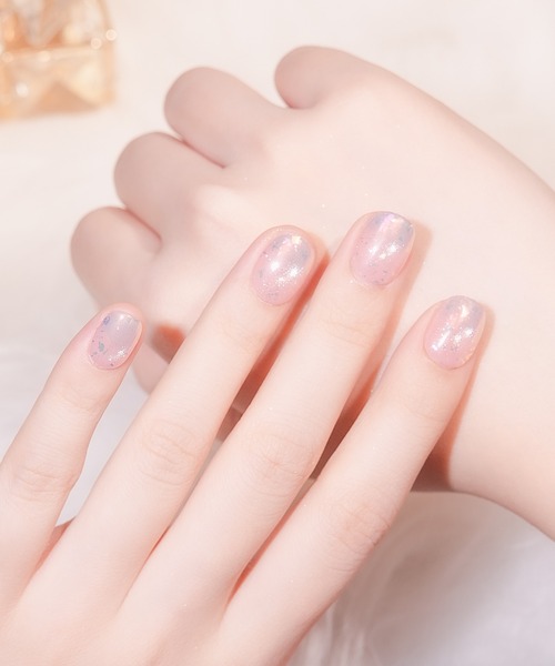 Anail（エーネイル）の「3D水光ネイルピンクグレージュマグネットゴールドミラーフレームオーバルネイルチップ⑦　夏ネイル（ネイルシール/ネイルチップ・レディース・ベージュ系その他/カーキ/ピンク/ナチュラル・LARGE/MEDIUM/SMALL）」の11枚目の写真