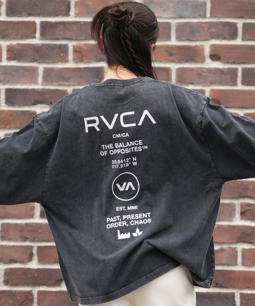 RVCA/ルーカ バックプリントロンT オーバーサイズ BF044-P50（T