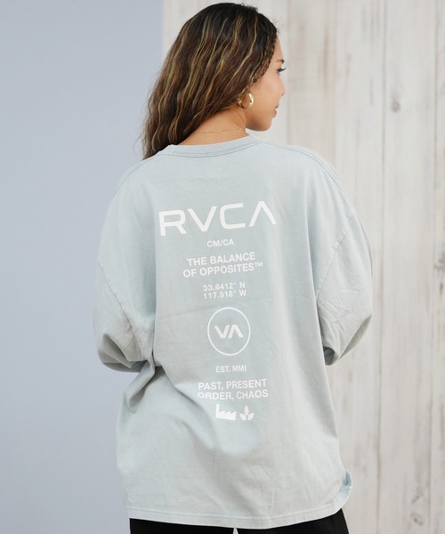 RVCA(ルーカ)の「RVCA/ルーカ バックプリントロンT オーバーサイズ BF044-P50(Tシャツ/カットソー・レディース・ホワイト×ブラック/ブラック×ピンク/ブラック×ホワイト/ブルー系その他・M/L)」の4枚目の写真