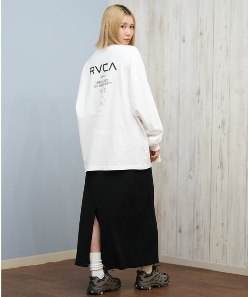 RVCA(ルーカ)の「RVCA/ルーカ バックプリントロンT オーバーサイズ BF044-P50(Tシャツ/カットソー・レディース・ホワイト×ブラック/ブラック×ピンク/ブラック×ホワイト/ブルー系その他・M/L)」の9枚目の写真