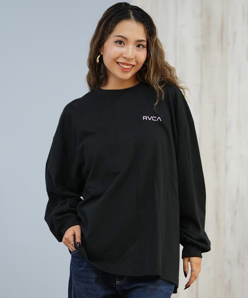 RVCA(ルーカ)の「RVCA/ルーカ バックプリントロンT オーバーサイズ BF044-P50(Tシャツ/カットソー・レディース・ホワイト×ブラック/ブラック×ピンク/ブラック×ホワイト/ブルー系その他・M/L)」の14枚目の写真