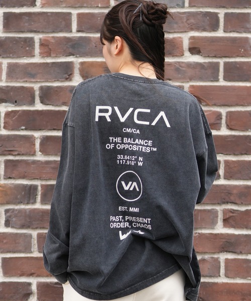 RVCA(ルーカ)の「RVCA/ルーカ バックプリントロンT オーバーサイズ BF044-P50(Tシャツ/カットソー・レディース・ホワイト×ブラック/ブラック×ピンク/ブラック×ホワイト/ブルー系その他・M/L)」の11枚目の写真