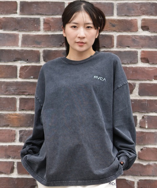 RVCA(ルーカ)の「RVCA/ルーカ バックプリントロンT オーバーサイズ BF044-P50(Tシャツ/カットソー・レディース・ホワイト×ブラック/ブラック×ピンク/ブラック×ホワイト/ブルー系その他・M/L)」の10枚目の写真