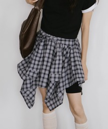 duei | シャツレイヤードチェックミニスカート(スカート)