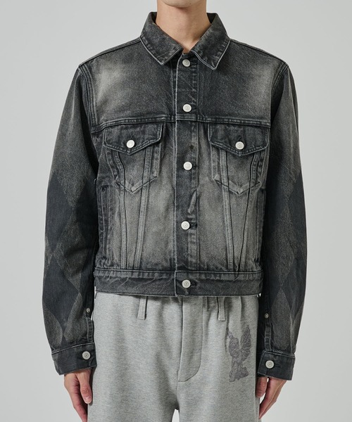 MASU（エムエーエスユー）の「【MASU】MB DENIM JACKET DIAMOND（Tシャツ/カットソー・メンズ・ブラック/インディゴブルー・44/46）」の13枚目の写真