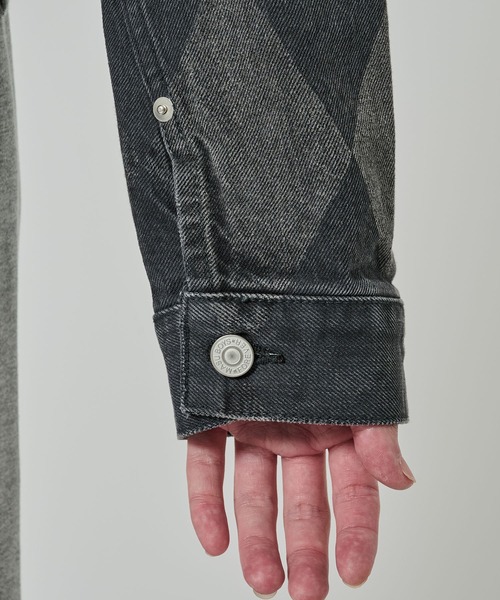 MASU（エムエーエスユー）の「【MASU】MB DENIM JACKET DIAMOND（Tシャツ/カットソー・メンズ・ブラック/インディゴブルー・44/46）」の21枚目の写真