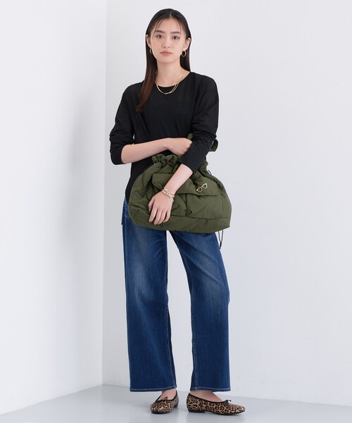 INDIVI(インディヴィ)の「ストレッチシアーロングTシャツ(Tシャツ/カットソー・レディース・ホワイト/ブラック/パープル/ダークグレー・34/15 /13/38/05)」の13枚目の写真