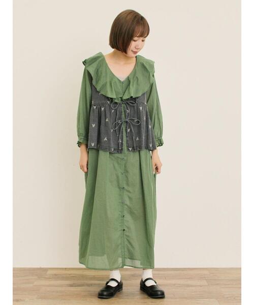 文samansa 刺繍デニムベスト（ベスト）｜Samansa Mos2（サマンサ モスモス