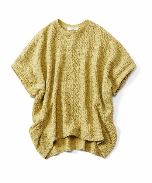 IEDIT(イディット)の「IEDIT シャーリングレースカットソー素材のふんわりプルオーバー(Tシャツ/カットソー・レディース・ライム/レッド/ホワイト・3L/LL/L/M/S/4L)」の8枚目の写真