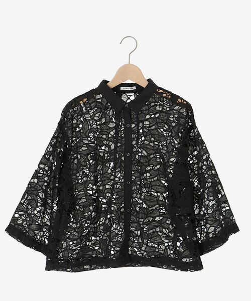 le.coeur blanc（ルクールブラン）の「モチーフレースシャツ（シャツ/ブラウス・レディース・オフホワイト/ブラック・38）」の17枚目の写真