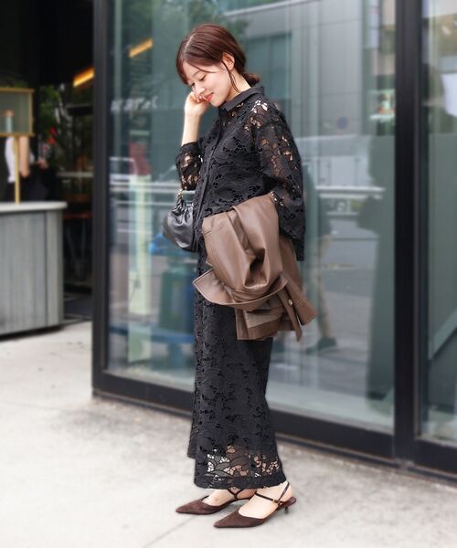 le.coeur blanc（ルクールブラン）の「モチーフレースシャツ（シャツ/ブラウス・レディース・オフホワイト/ブラック・38）」の22枚目の写真