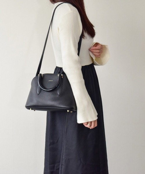 LORISTELLA(ロリステッラ)の「【LORISTELLA】シュリンクレザーハンドバッグ(Q56479)(ハンドバッグ・レディース・ブラック/ベージュ・ALL)」の8枚目の写真