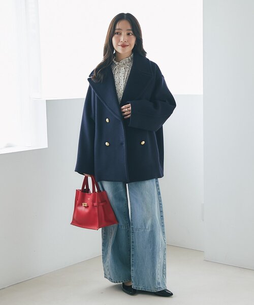 La boutique BonBon(ラブティックボンボン)の「【お上品映え】ドットプリントフリル衿ブラウス(シャツ/ブラウス・レディース・オフホワイト/ネイビー・FREE)」の11枚目の写真