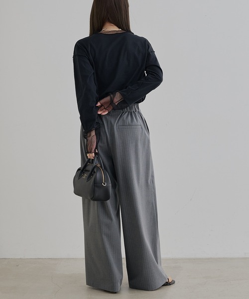 PUAL CE CIN(ピュアルセシン)の「ドットチュールドッキングレイヤードカットソー(Tシャツ/カットソー・レディース・オフホワイト/ブラック・FREE)」の11枚目の写真