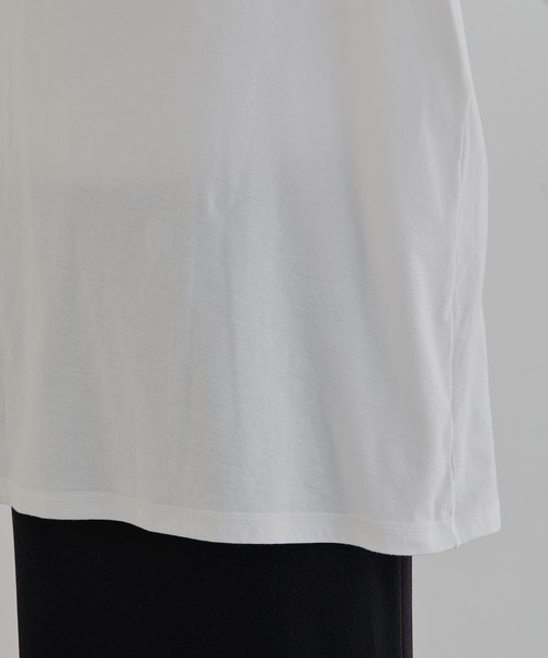 PUAL CE CIN(ピュアルセシン)の「ドットチュールドッキングレイヤードカットソー(Tシャツ/カットソー・レディース・オフホワイト/ブラック・FREE)」の6枚目の写真