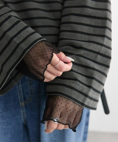 PUAL CE CIN(ピュアルセシン)の「ドットチュールドッキングレイヤードカットソー(Tシャツ/カットソー・レディース・オフホワイト/ブラック・FREE)」の17枚目の写真