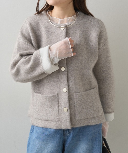 PUAL CE CIN(ピュアルセシン)の「ドットチュールドッキングレイヤードカットソー(Tシャツ/カットソー・レディース・オフホワイト/ブラック・FREE)」の22枚目の写真