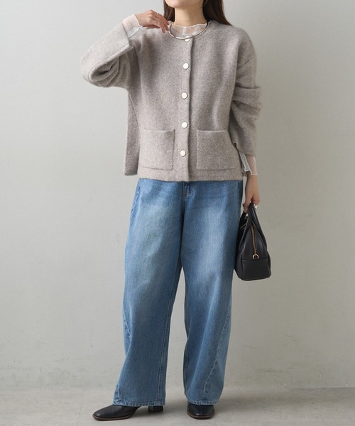 PUAL CE CIN(ピュアルセシン)の「ドットチュールドッキングレイヤードカットソー(Tシャツ/カットソー・レディース・オフホワイト/ブラック・FREE)」の21枚目の写真