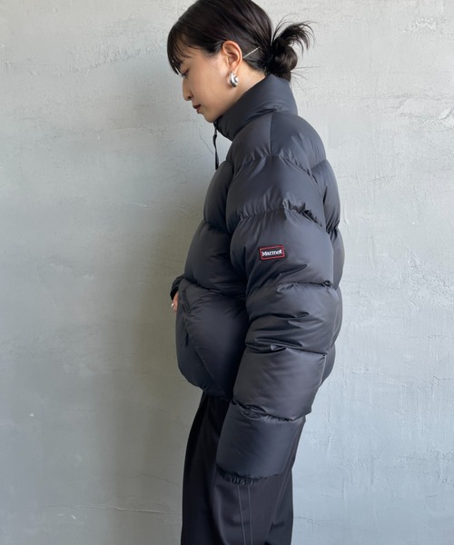 Marmot マーモット 750FILL ロゴ刺繍 フード ダウンジャケット 稀少