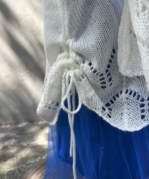 Alley Tokyo(アリートーキョー)の「ドロスト透かしゆるニット(ニット/セーター・レディース・ピンク/グリーン/アイボリー・FREE)」の20枚目の写真