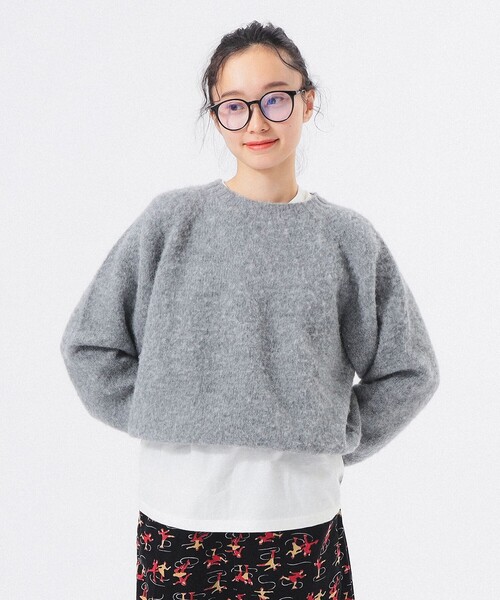 BEAMS BOY（ビームスボーイ）の「【1/15再値下げ】【別注】Nor’Easterly / シェットランド シャギー クルーネック 25FW（ニット/セーター・レディース・レッド/ブラウン/ブルー/パープル/グレー/ピンク・ONE SIZE）」の2枚目の写真