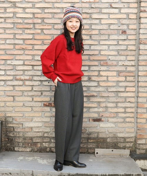 BEAMS BOY（ビームスボーイ）の「【1/15再値下げ】【別注】Nor’Easterly / シェットランド シャギー クルーネック 25FW（ニット/セーター・レディース・レッド/ブラウン/ブルー/パープル/グレー/ピンク・ONE SIZE）」の8枚目の写真