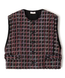 新品トゥモローランド ツイード礼服 セール】 ミックスヤーンツイード ノーカラージャケット （ノー