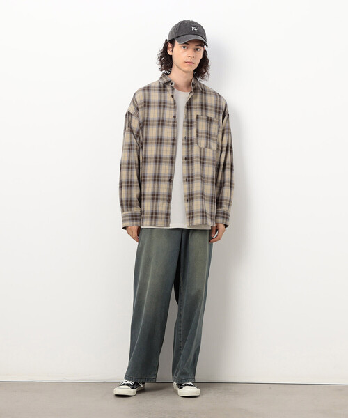 Purple&Yellow(パープルアンドイエロー)の「T/C チェックシャツ(シャツ/ブラウス・メンズ・ダークブラウン/ブラック・SMALL/LARGE/MEDIUM)」の5枚目の写真