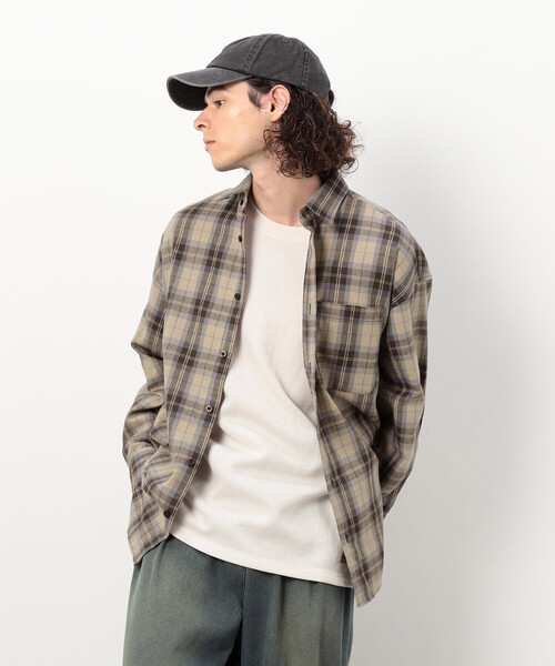 Purple&Yellow(パープルアンドイエロー)の「T/C チェックシャツ(シャツ/ブラウス・メンズ・ダークブラウン/ブラック・SMALL/LARGE/MEDIUM)」の8枚目の写真