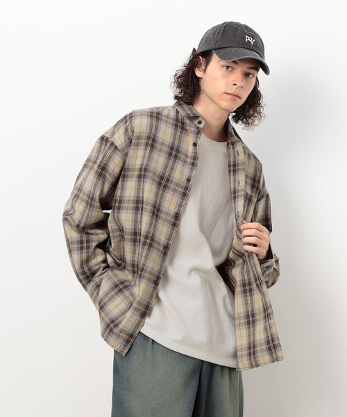 Purple&Yellow(パープルアンドイエロー)の「T/C チェックシャツ(シャツ/ブラウス・メンズ・ダークブラウン/ブラック・SMALL/LARGE/MEDIUM)」の9枚目の写真