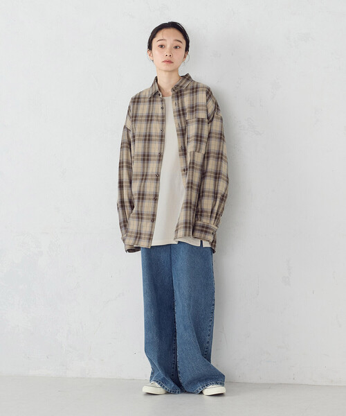 Purple&Yellow(パープルアンドイエロー)の「T/C チェックシャツ(シャツ/ブラウス・メンズ・ダークブラウン/ブラック・SMALL/LARGE/MEDIUM)」の11枚目の写真