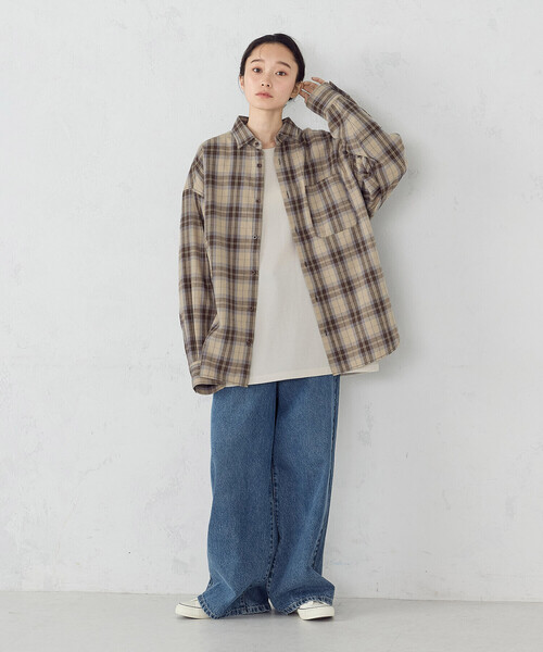 Purple&Yellow(パープルアンドイエロー)の「T/C チェックシャツ(シャツ/ブラウス・メンズ・ダークブラウン/ブラック・SMALL/LARGE/MEDIUM)」の12枚目の写真