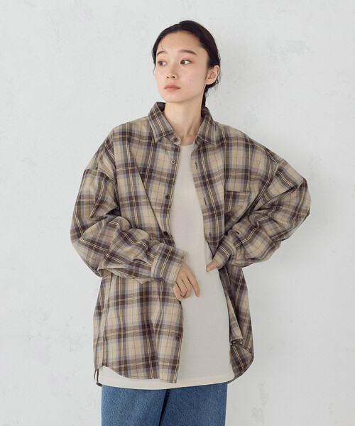 Purple&Yellow(パープルアンドイエロー)の「T/C チェックシャツ(シャツ/ブラウス・メンズ・ダークブラウン/ブラック・SMALL/LARGE/MEDIUM)」の14枚目の写真