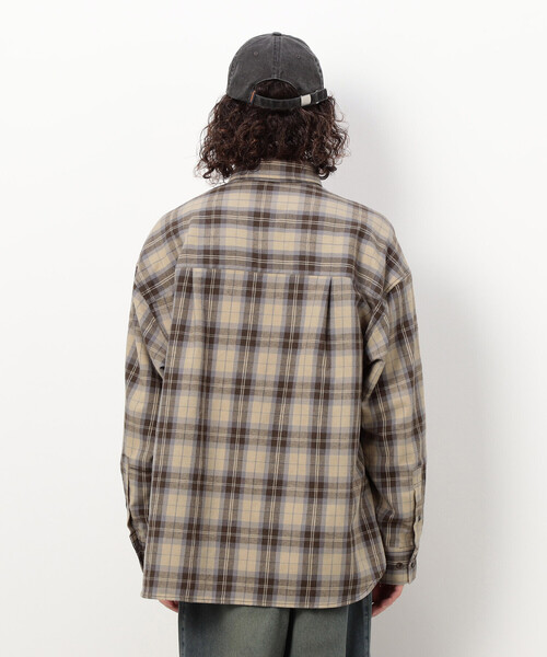 Purple&Yellow(パープルアンドイエロー)の「T/C チェックシャツ(シャツ/ブラウス・メンズ・ダークブラウン/ブラック・SMALL/LARGE/MEDIUM)」の17枚目の写真