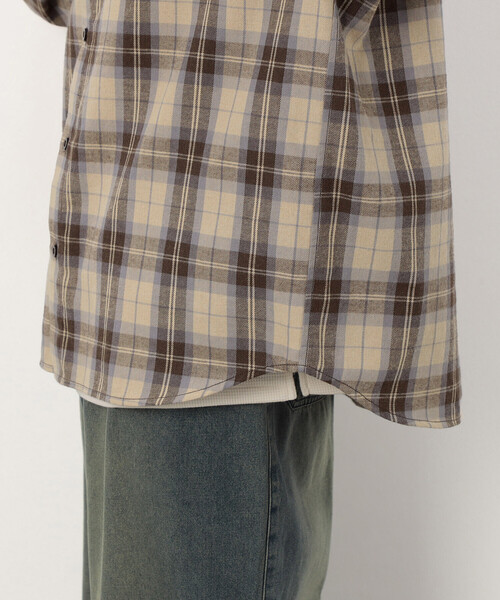 Purple&Yellow(パープルアンドイエロー)の「T/C チェックシャツ(シャツ/ブラウス・メンズ・ダークブラウン/ブラック・SMALL/LARGE/MEDIUM)」の21枚目の写真