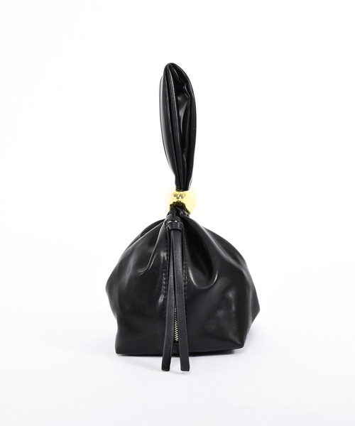Narcissus（ナルシス）の「巾着ハンドミニバッグ/リングハンドバッグ（ハンドバッグ・レディース・ブラック/バーガンディー・FREE）」の13枚目の写真