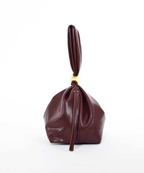 Narcissus（ナルシス）の「巾着ハンドミニバッグ/リングハンドバッグ（ハンドバッグ・レディース・ブラック/バーガンディー・FREE）」の10枚目の写真