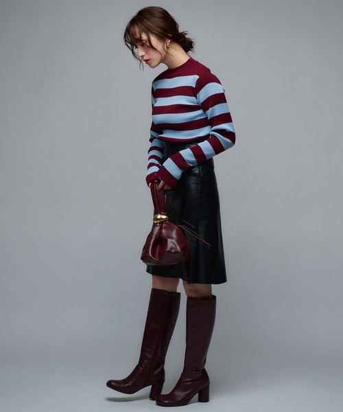 Narcissus（ナルシス）の「巾着ハンドミニバッグ/リングハンドバッグ（ハンドバッグ・レディース・ブラック/バーガンディー・FREE）」の12枚目の写真