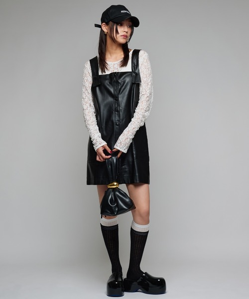 Narcissus（ナルシス）の「巾着ハンドミニバッグ/リングハンドバッグ（ハンドバッグ・レディース・ブラック/バーガンディー・FREE）」の8枚目の写真