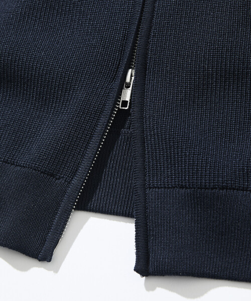 FREAK'S STORE（フリークスストア）の「限定展開 リラックスフィット 片畦編み ドライバーズニット / ジップアップニット（カーディガン/ボレロ・メンズ・ネイビー/ブラック/チャコールグレー・LARGE/MEDIUM/SMALL）」の7枚目の写真