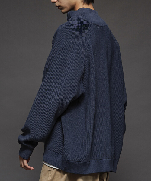 FREAK'S STORE（フリークスストア）の「限定展開 リラックスフィット 片畦編み ドライバーズニット / ジップアップニット（カーディガン/ボレロ・メンズ・ネイビー/ブラック/チャコールグレー・LARGE/MEDIUM/SMALL）」の22枚目の写真