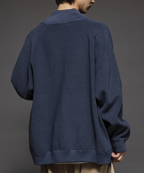 限定展開 リラックスフィット 片畦編み ドライバーズニット / ジップ